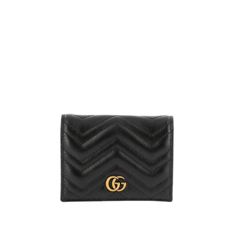 portafoglio uomo gucci nero|Gucci Portafoglio GG Marmont In Pelle .